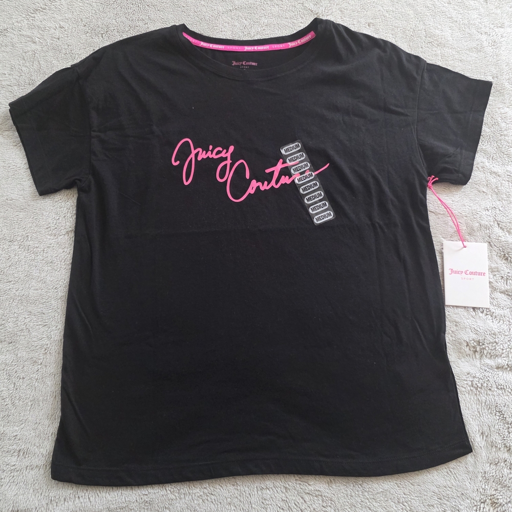 Juicy Couture Black and Pink T-Shirt
